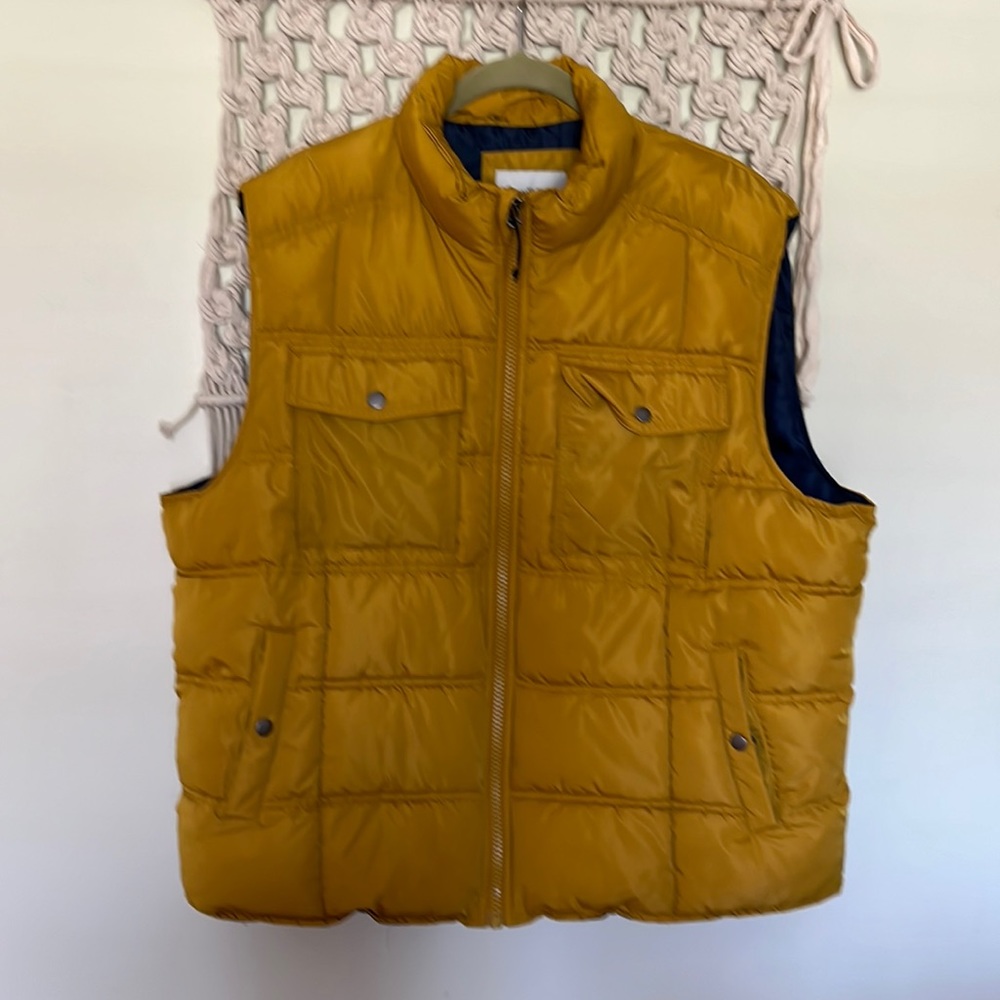 Goodfellow & Co Men’s Mustard Yellow Puffer Vest Size XXL